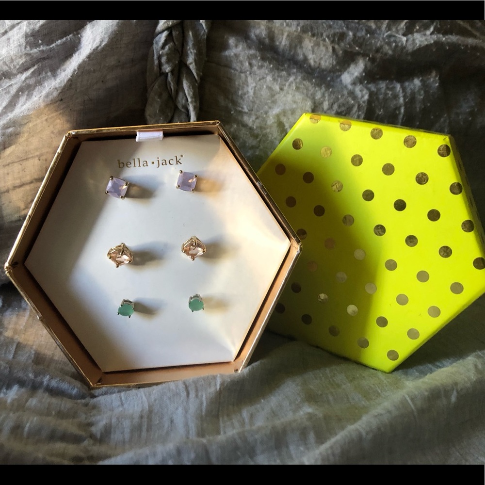 Bella Jack 3 set of statement stud earrings